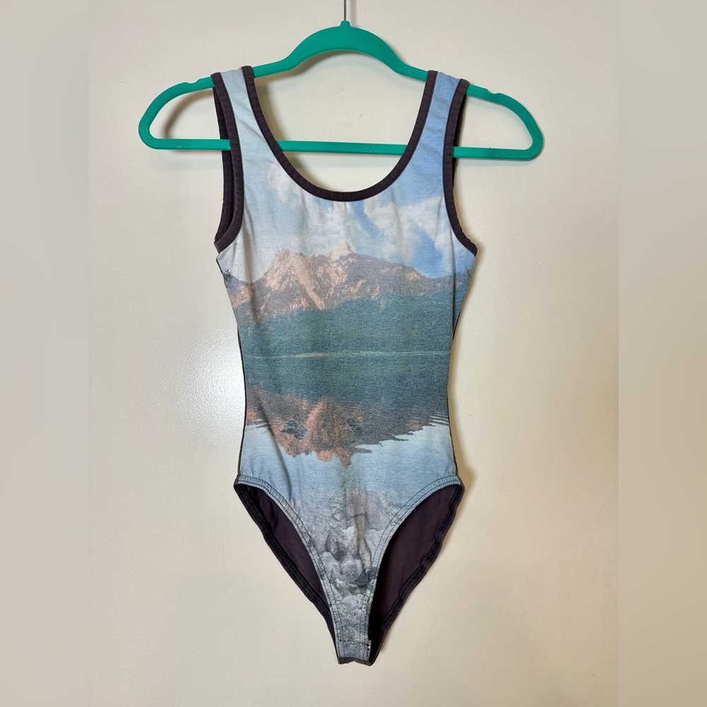 ASOS Mountain Lake Print Bodysuit